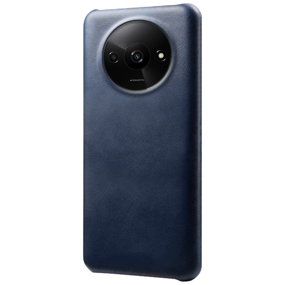 For Xiaomi Redmi A3 / Poco C61 4G Case Calf Texture Leather Coated PC Shell Slim Cover
