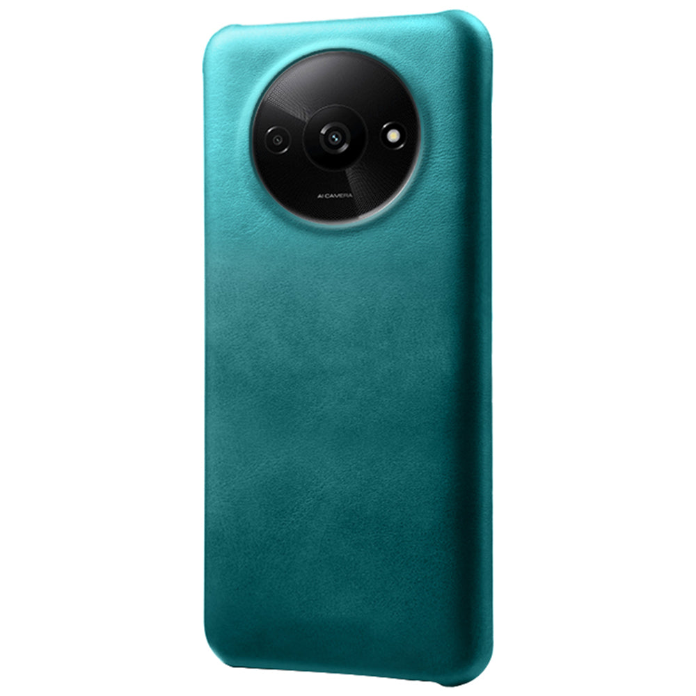 For Xiaomi Redmi A3 / Poco C61 4G Case Calf Texture Leather Coated PC Shell Slim Cover