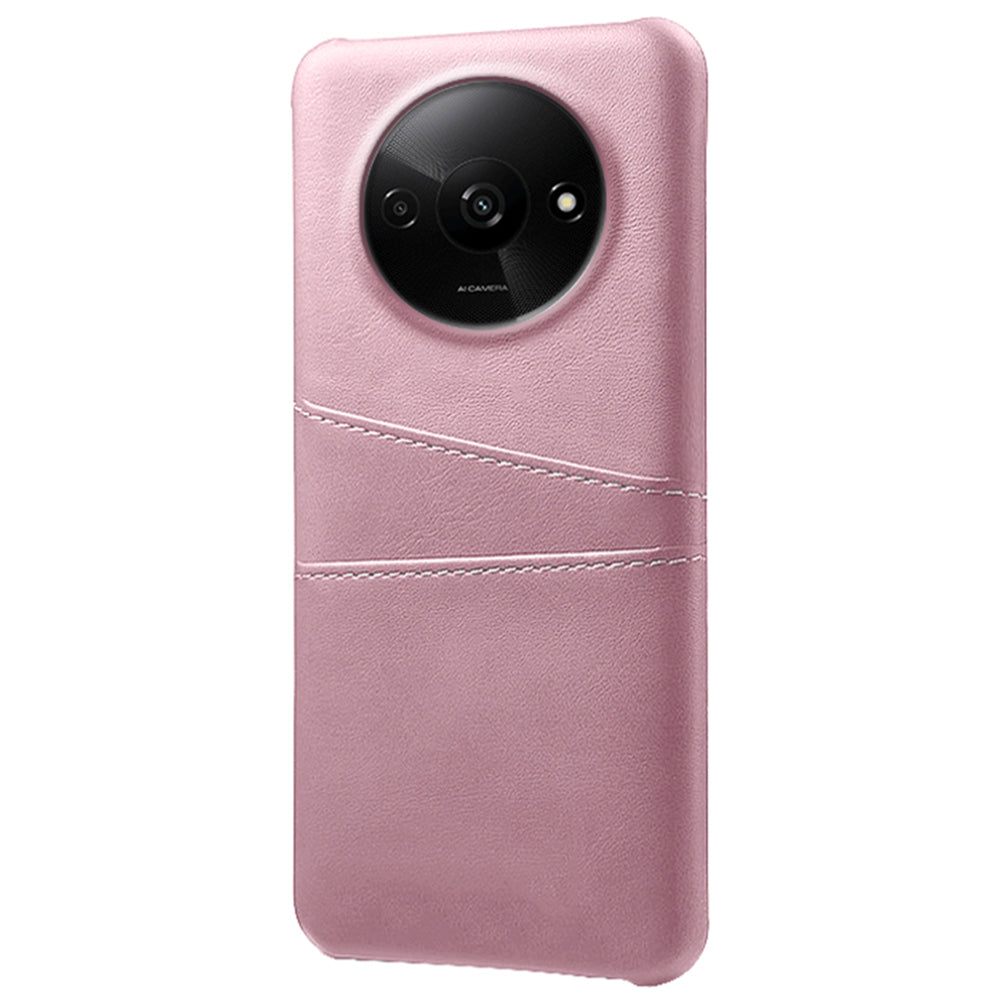 For Xiaomi Redmi A3 / Poco C61 4G Case Card Slots PU Leather Coated PC Hard Phone Cover