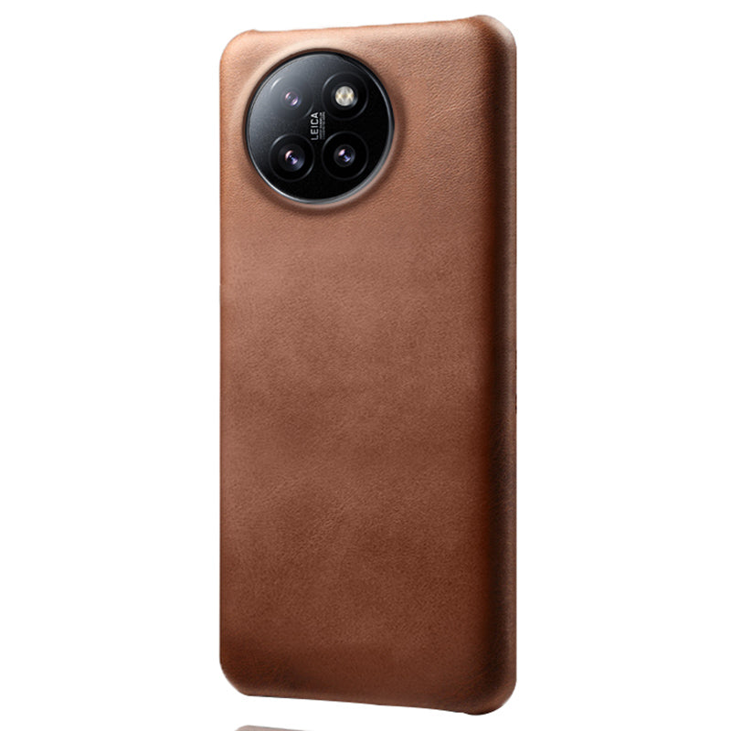 For Xiaomi Civi 4 Pro 5G Case Leather Coated Hard PC Calf Texture Shockproof Phone Cover