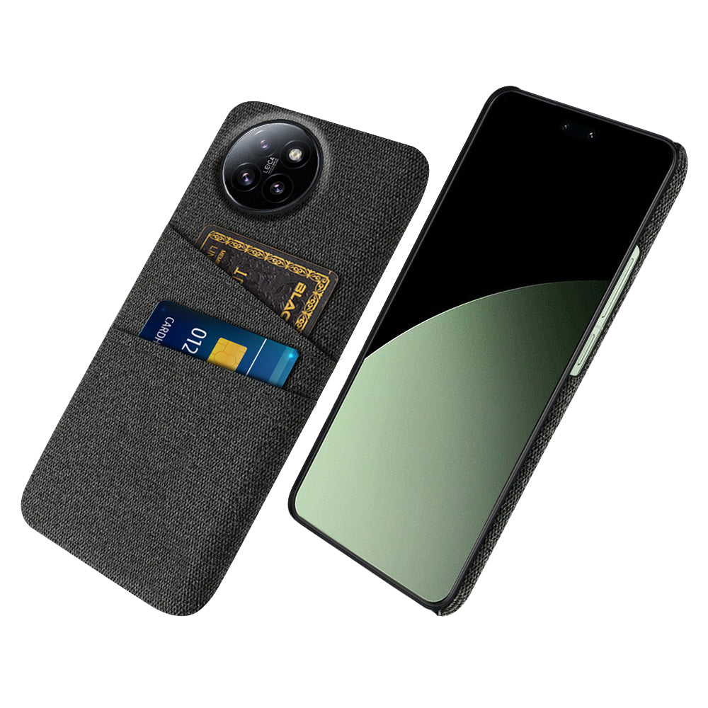 For Xiaomi Civi 4 Pro 5G Case Dual Card Slots Cloth Texture Hard PC Phone Cover