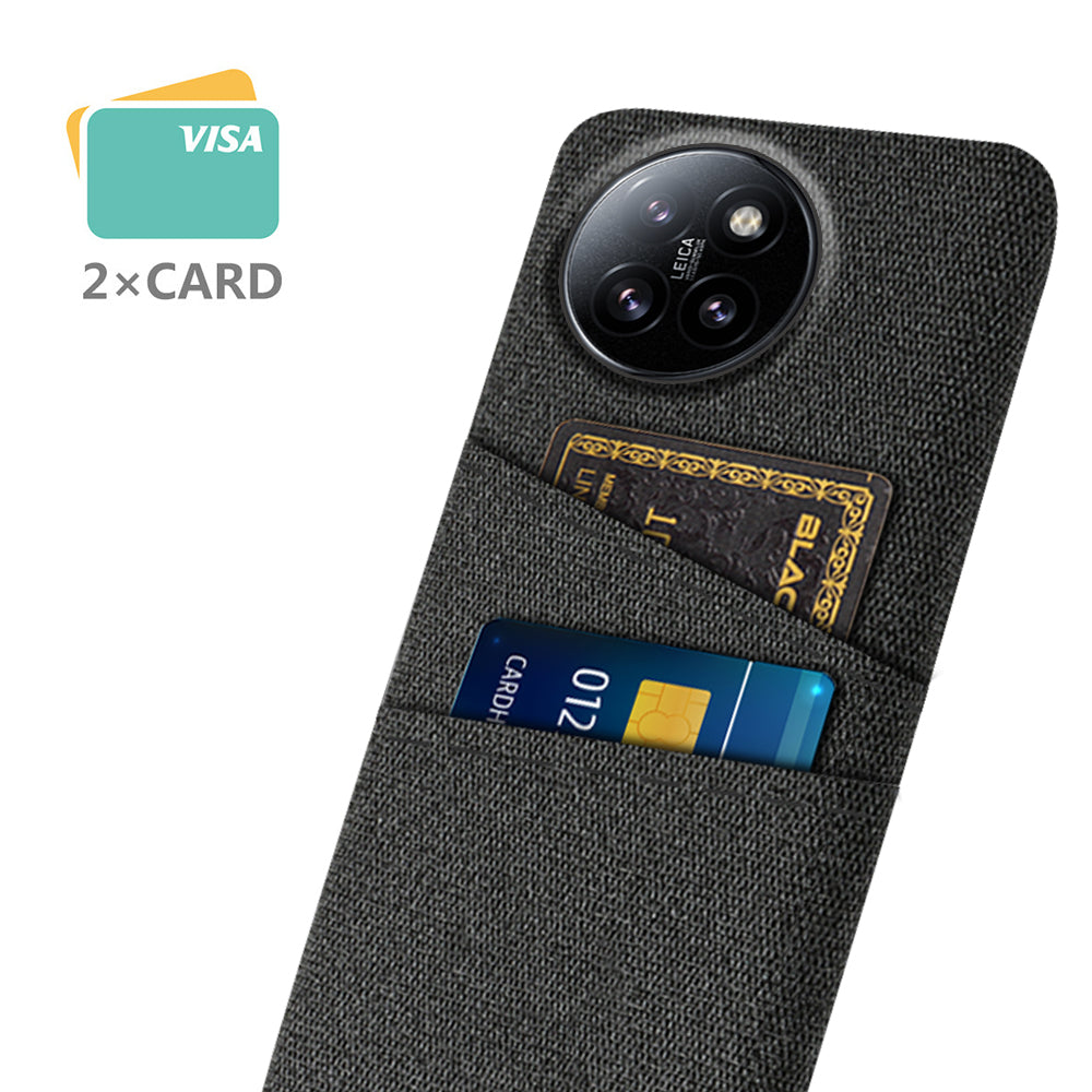 For Xiaomi Civi 4 Pro 5G Case Dual Card Slots Cloth Texture Hard PC Phone Cover
