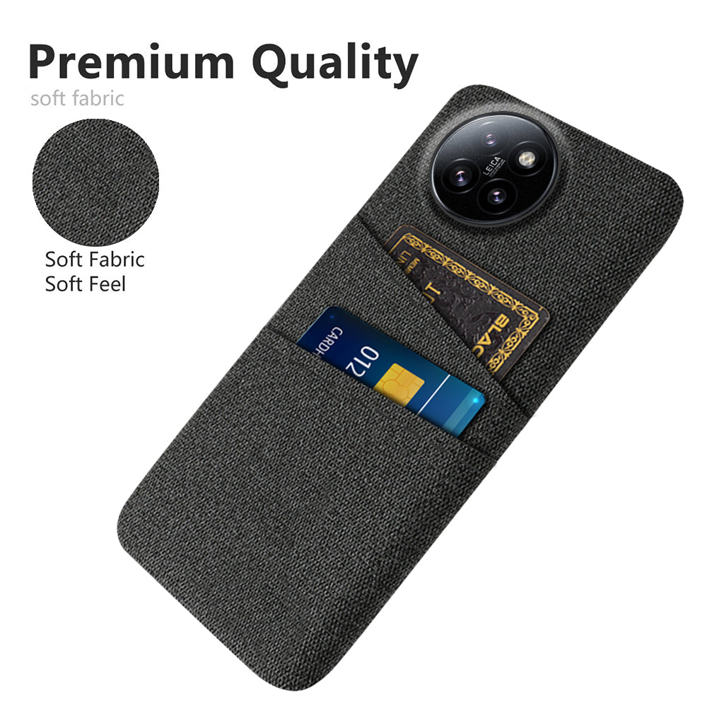 For Xiaomi Civi 4 Pro 5G Case Dual Card Slots Cloth Texture Hard PC Phone Cover