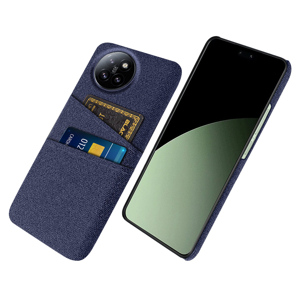 For Xiaomi Civi 4 Pro 5G Case Dual Card Slots Cloth Texture Hard PC Phone Cover