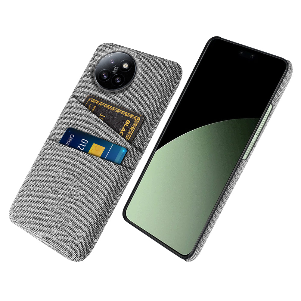 For Xiaomi Civi 4 Pro 5G Case Dual Card Slots Cloth Texture Hard PC Phone Cover