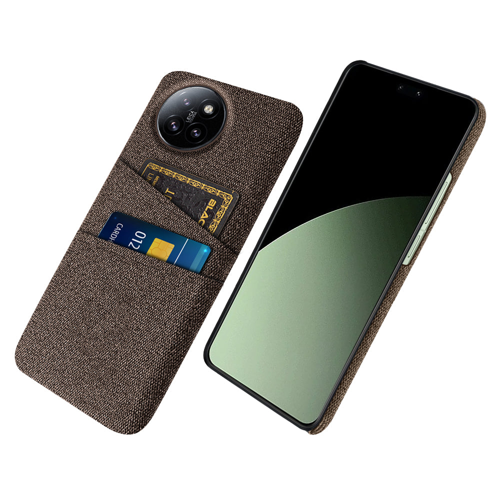 For Xiaomi Civi 4 Pro 5G Case Dual Card Slots Cloth Texture Hard PC Phone Cover