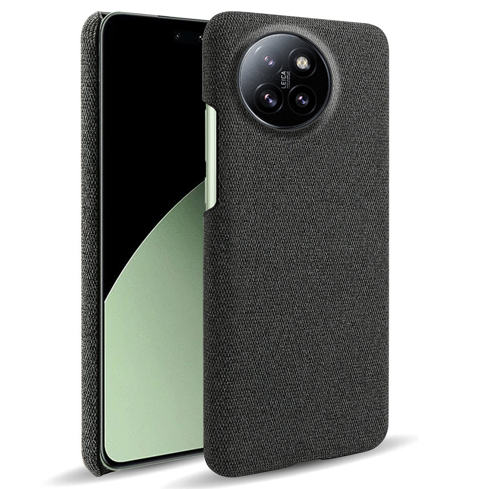 For Xiaomi Civi 4 Pro 5G Shockproof Case Solid Color Fabric Cloth+PC Phone Cover