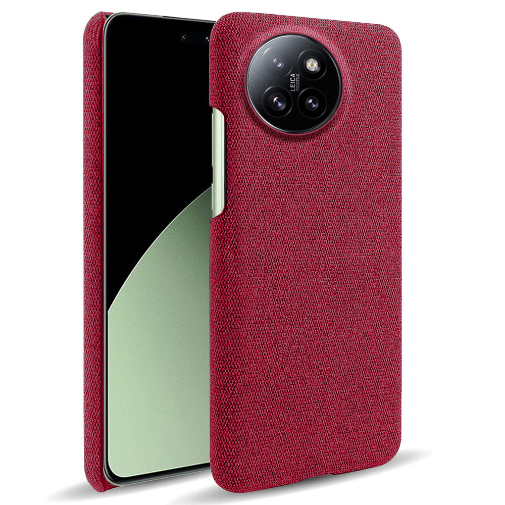 For Xiaomi Civi 4 Pro 5G Shockproof Case Solid Color Fabric Cloth+PC Phone Cover