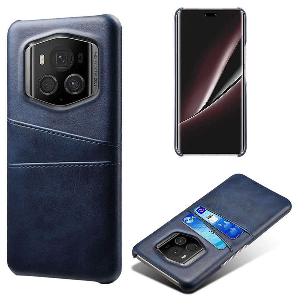 For Honor Magic6 RSR Porsche Design 5G Case Dual Card Slots Leather+PC Phone Cover