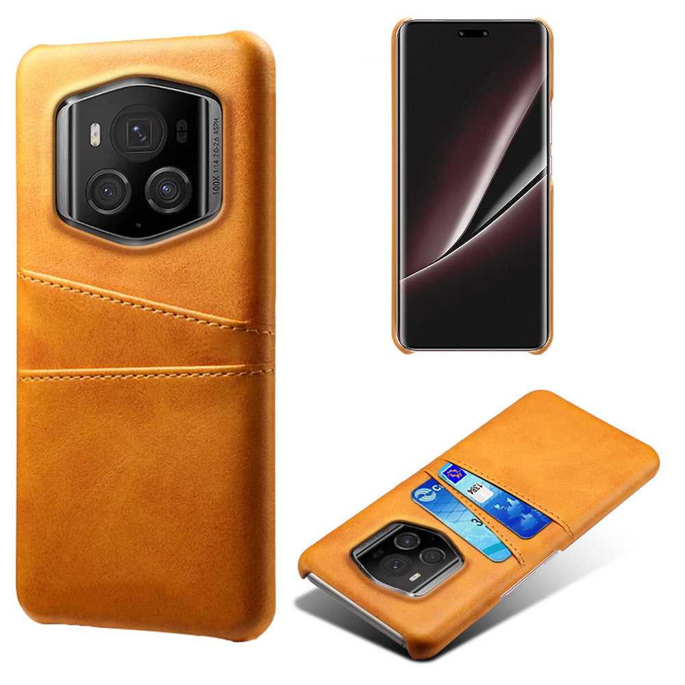 For Honor Magic6 RSR Porsche Design 5G Case Dual Card Slots Leather+PC Phone Cover