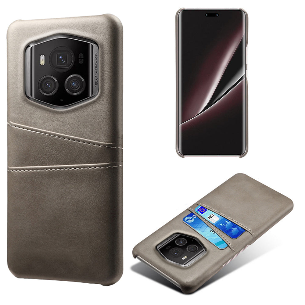 For Honor Magic6 RSR Porsche Design 5G Case Dual Card Slots Leather+PC Phone Cover