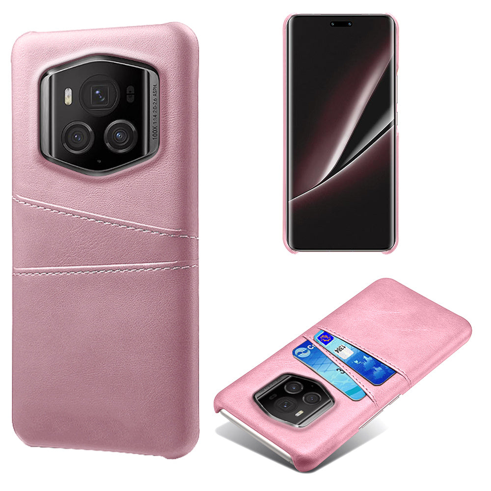 For Honor Magic6 RSR Porsche Design 5G Case Dual Card Slots Leather+PC Phone Cover