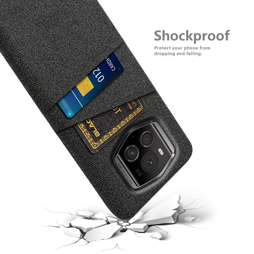 For Honor Magic6 RSR Porsche Design 5G Case with 2 Card Slots Cloth+PC Anti-Scratch Phone Cover