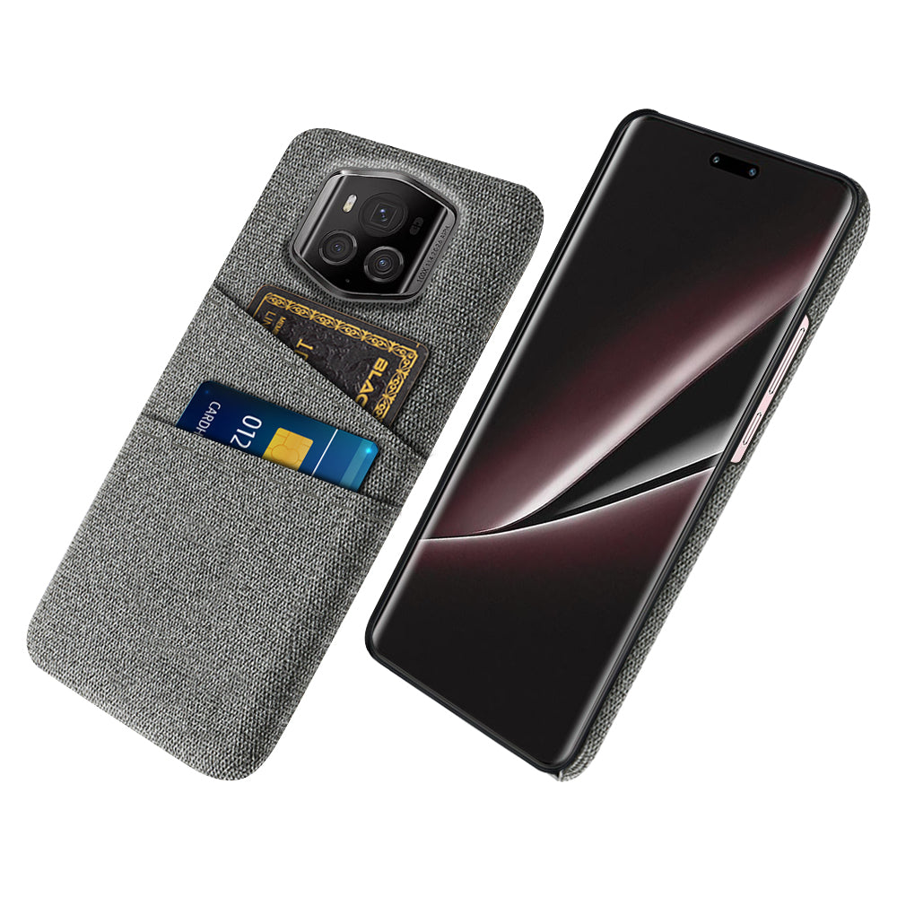 For Honor Magic6 RSR Porsche Design 5G Case with 2 Card Slots Cloth+PC Anti-Scratch Phone Cover