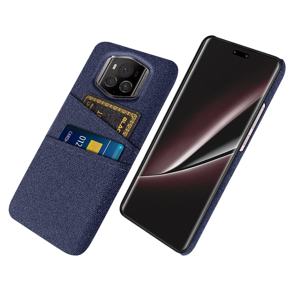 For Honor Magic6 RSR Porsche Design 5G Case with 2 Card Slots Cloth+PC Anti-Scratch Phone Cover