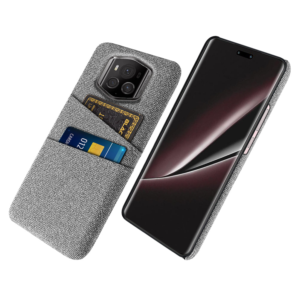 For Honor Magic6 RSR Porsche Design 5G Case with 2 Card Slots Cloth+PC Anti-Scratch Phone Cover