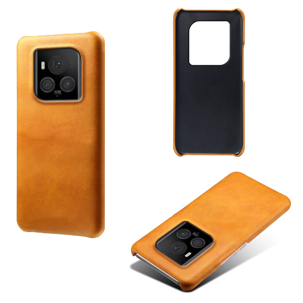 For Honor Magic6 Ultimate 5G Case Leather Coated PC Phone Cover Calf Texture