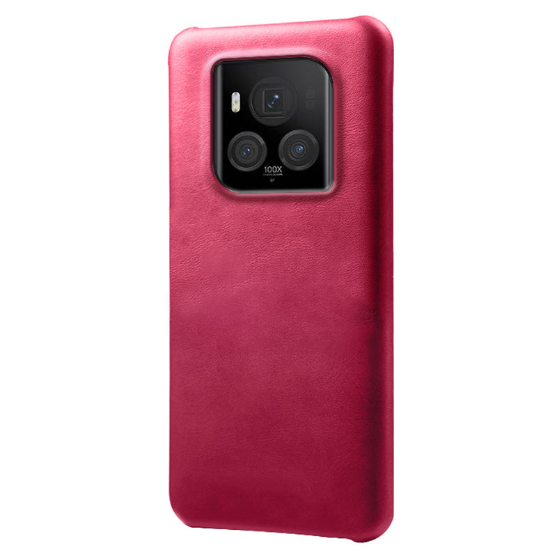 For Honor Magic6 Ultimate 5G Case Leather Coated PC Phone Cover Calf Texture