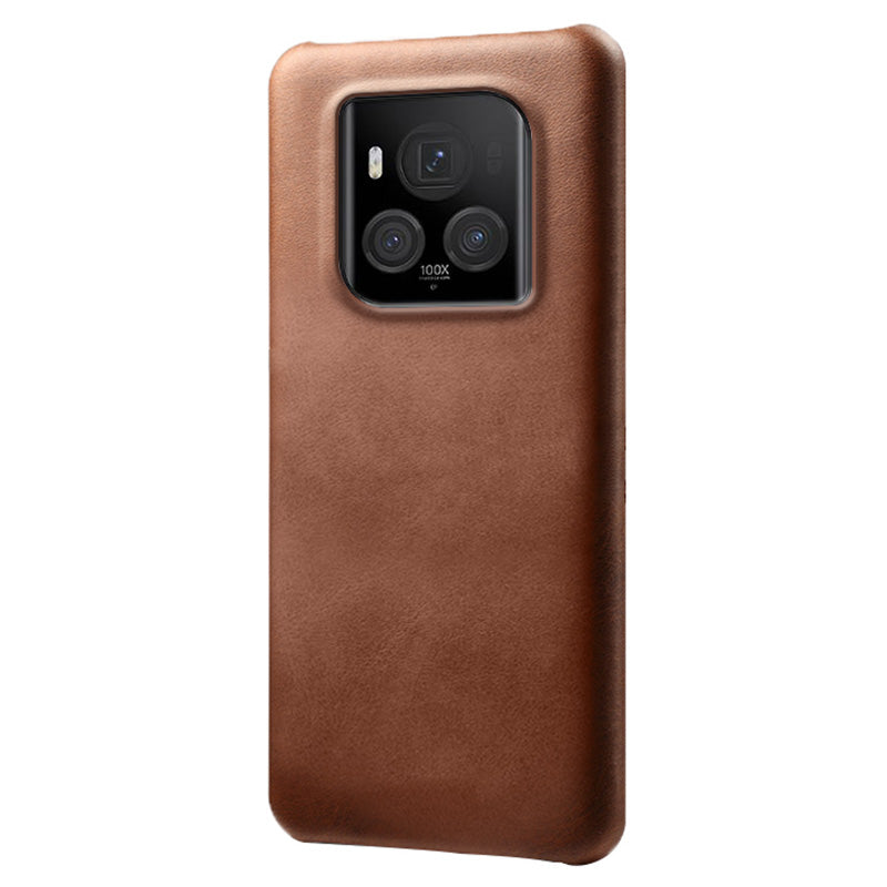 For Honor Magic6 Ultimate 5G Case Leather Coated PC Phone Cover Calf Texture
