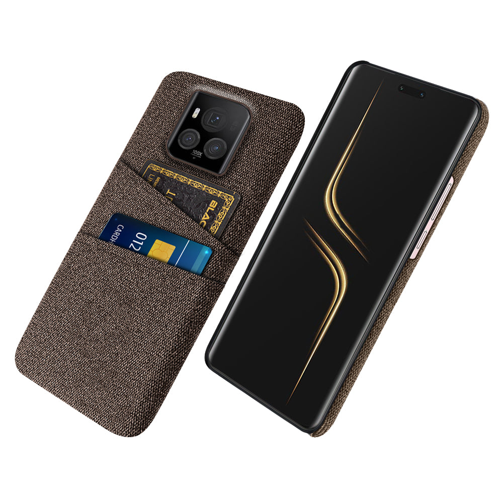 For Honor Magic6 Ultimate 5G Case Cloth+PC Scratch-proof Smart Phone Cover with 2 Card Slots