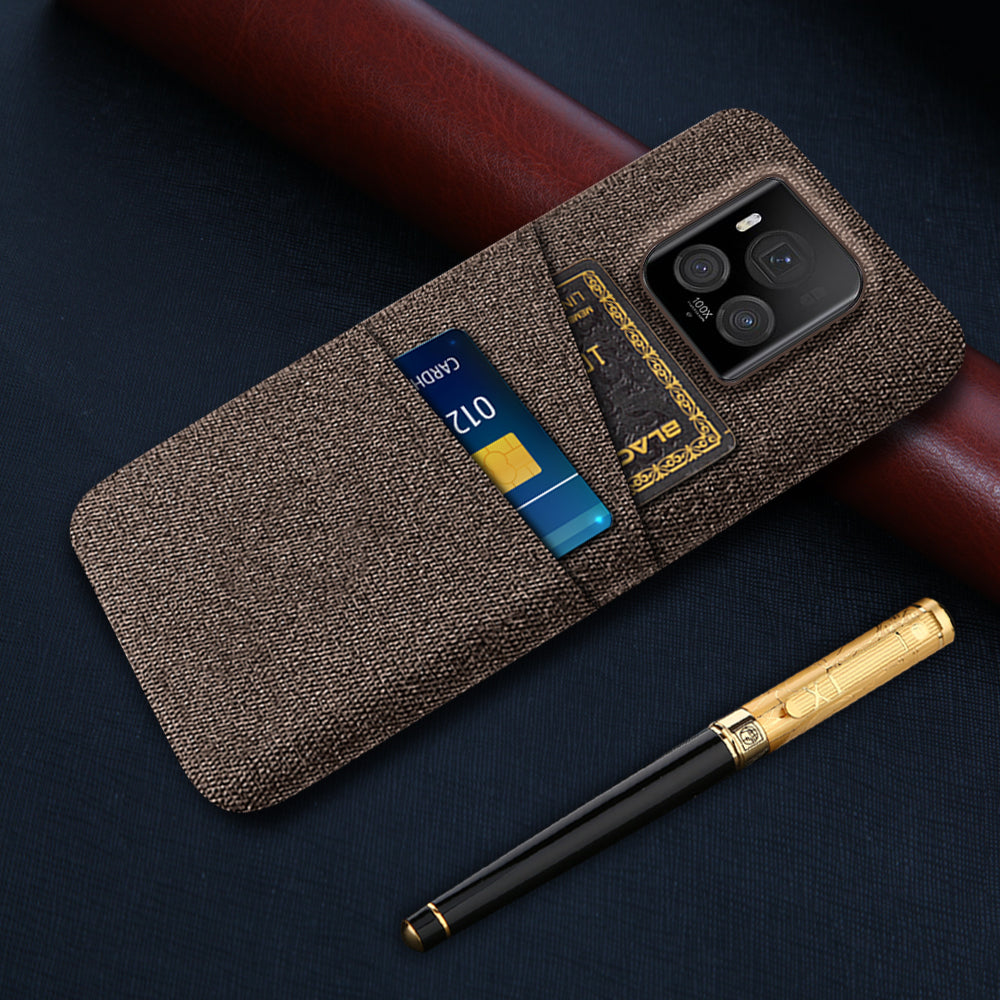 For Honor Magic6 Ultimate 5G Case Cloth+PC Scratch-proof Smart Phone Cover with 2 Card Slots