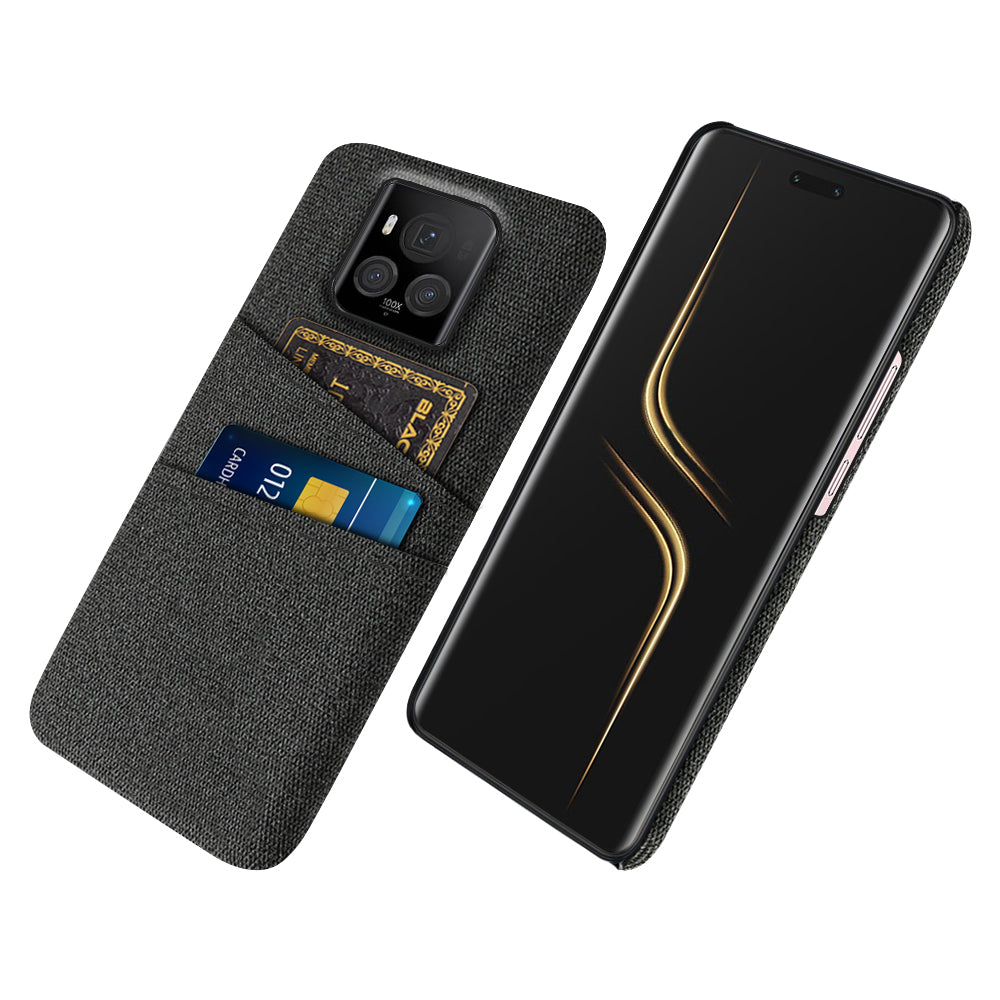 For Honor Magic6 Ultimate 5G Case Cloth+PC Scratch-proof Smart Phone Cover with 2 Card Slots