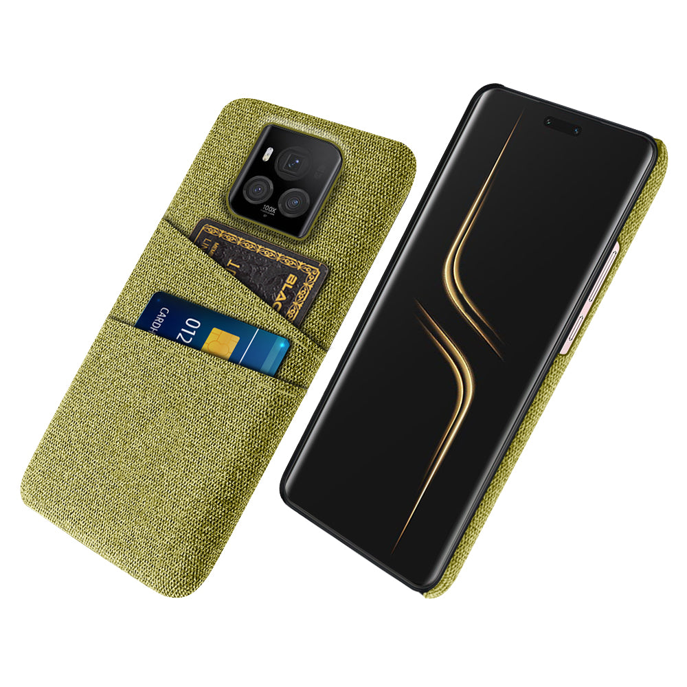 For Honor Magic6 Ultimate 5G Case Cloth+PC Scratch-proof Smart Phone Cover with 2 Card Slots