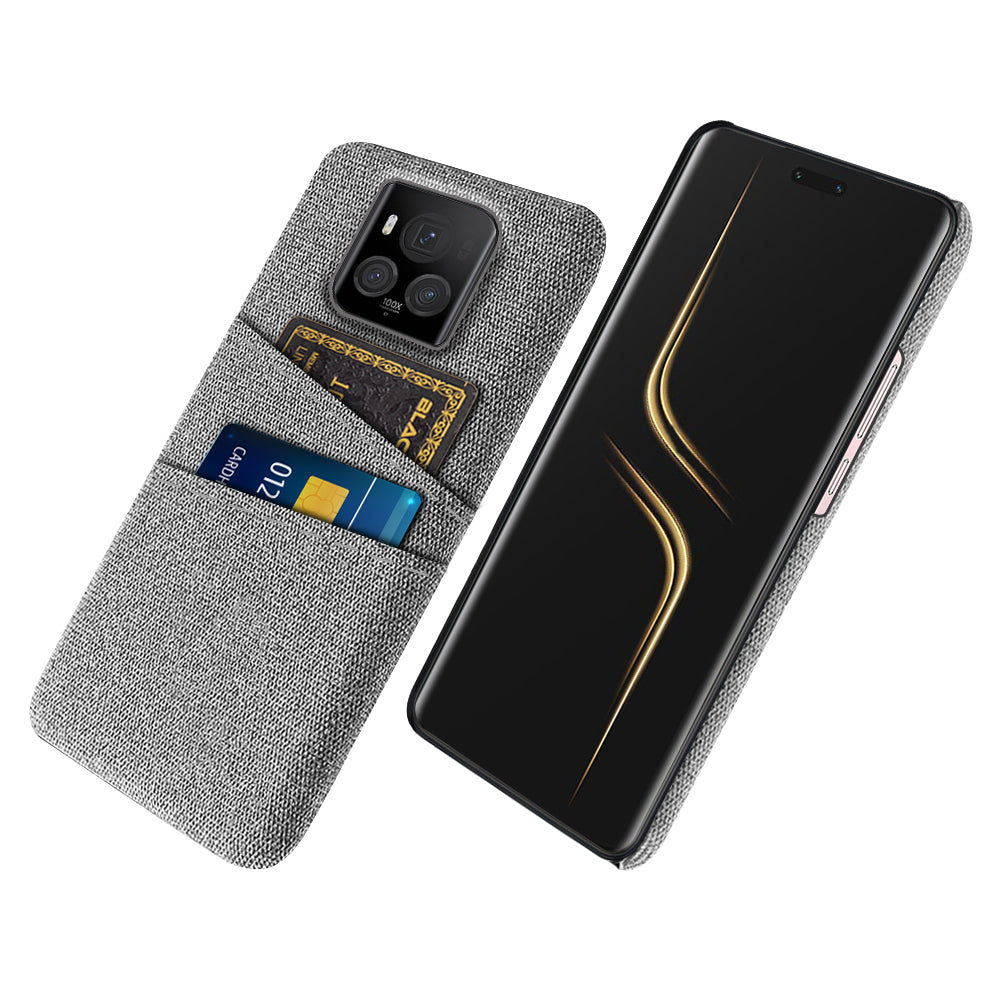 For Honor Magic6 Ultimate 5G Case Cloth+PC Scratch-proof Smart Phone Cover with 2 Card Slots