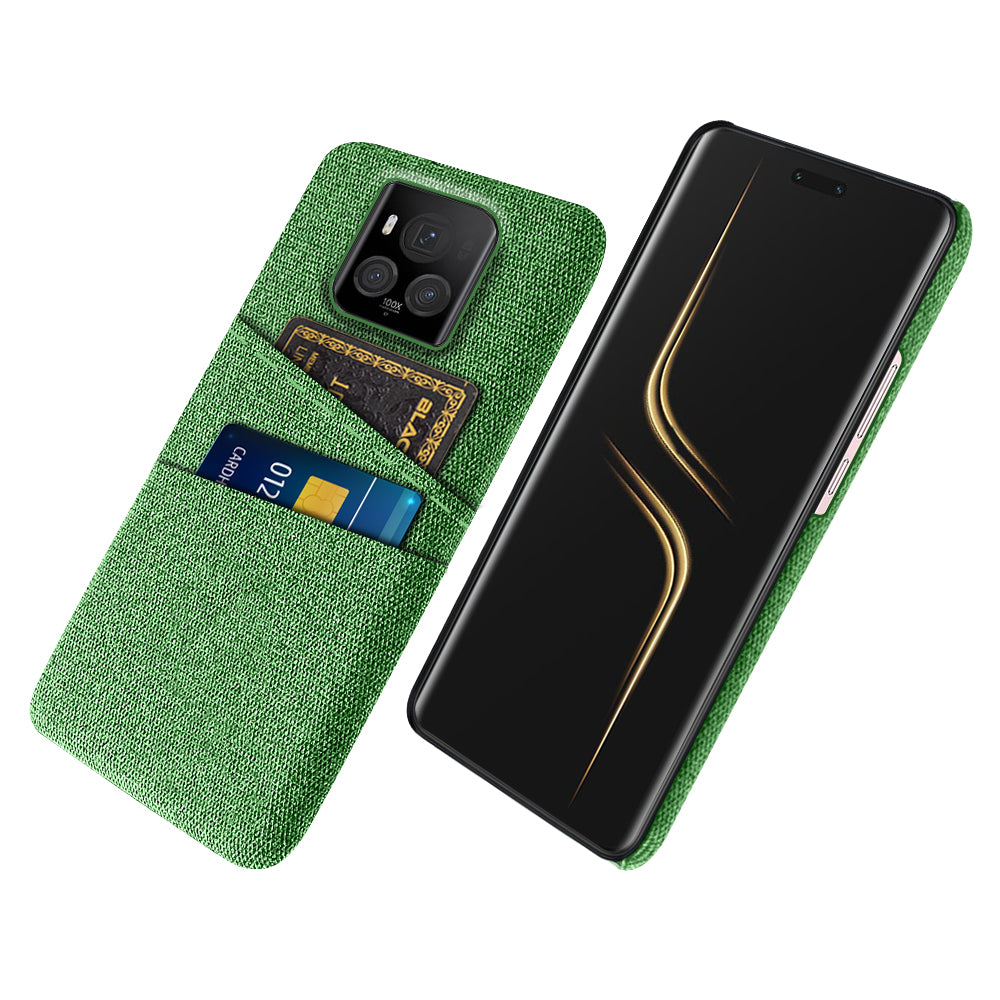 For Honor Magic6 Ultimate 5G Case Cloth+PC Scratch-proof Smart Phone Cover with 2 Card Slots