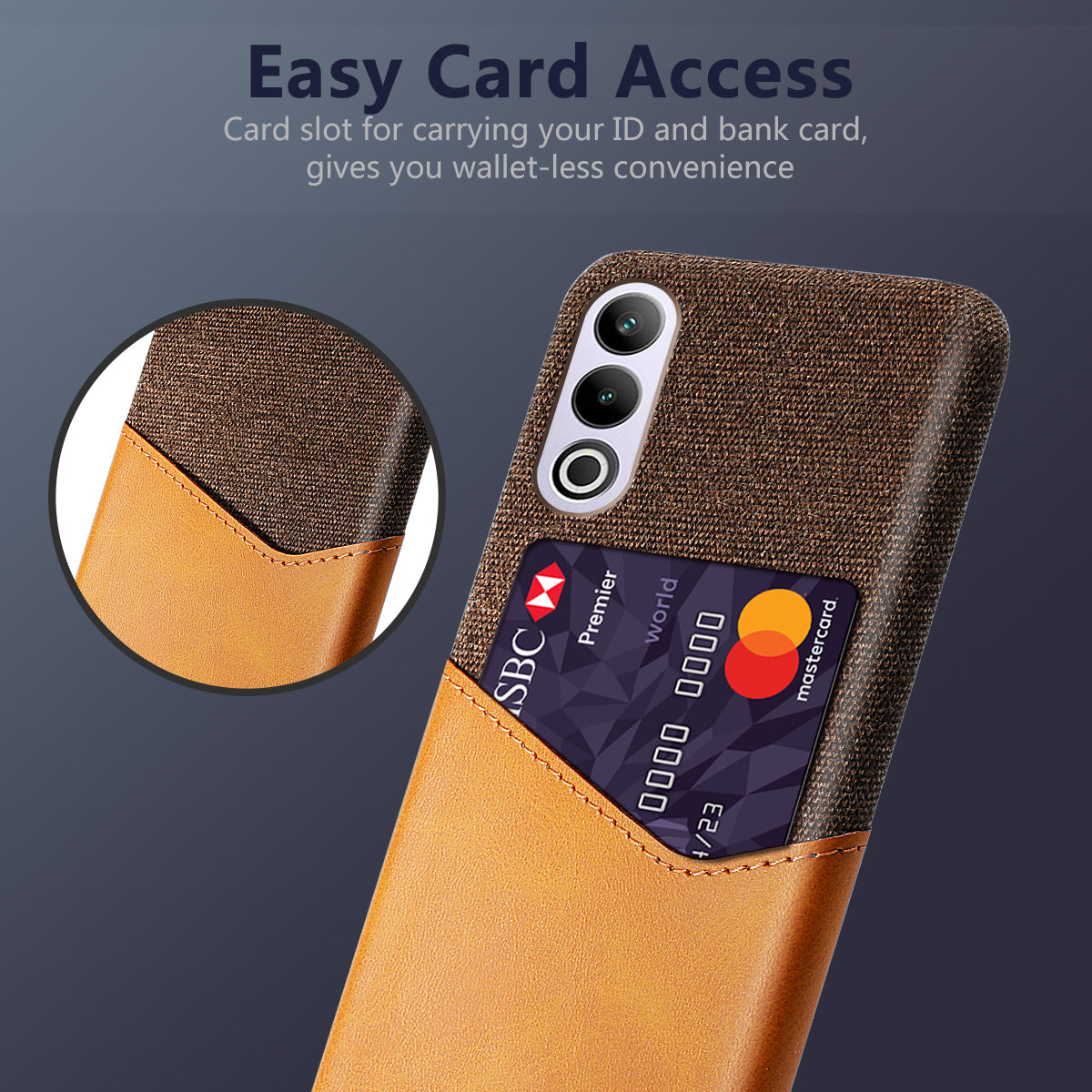 For OnePlus Ace 3V 5G Case with Card Slot PC Shock Absorbing Phone Cover