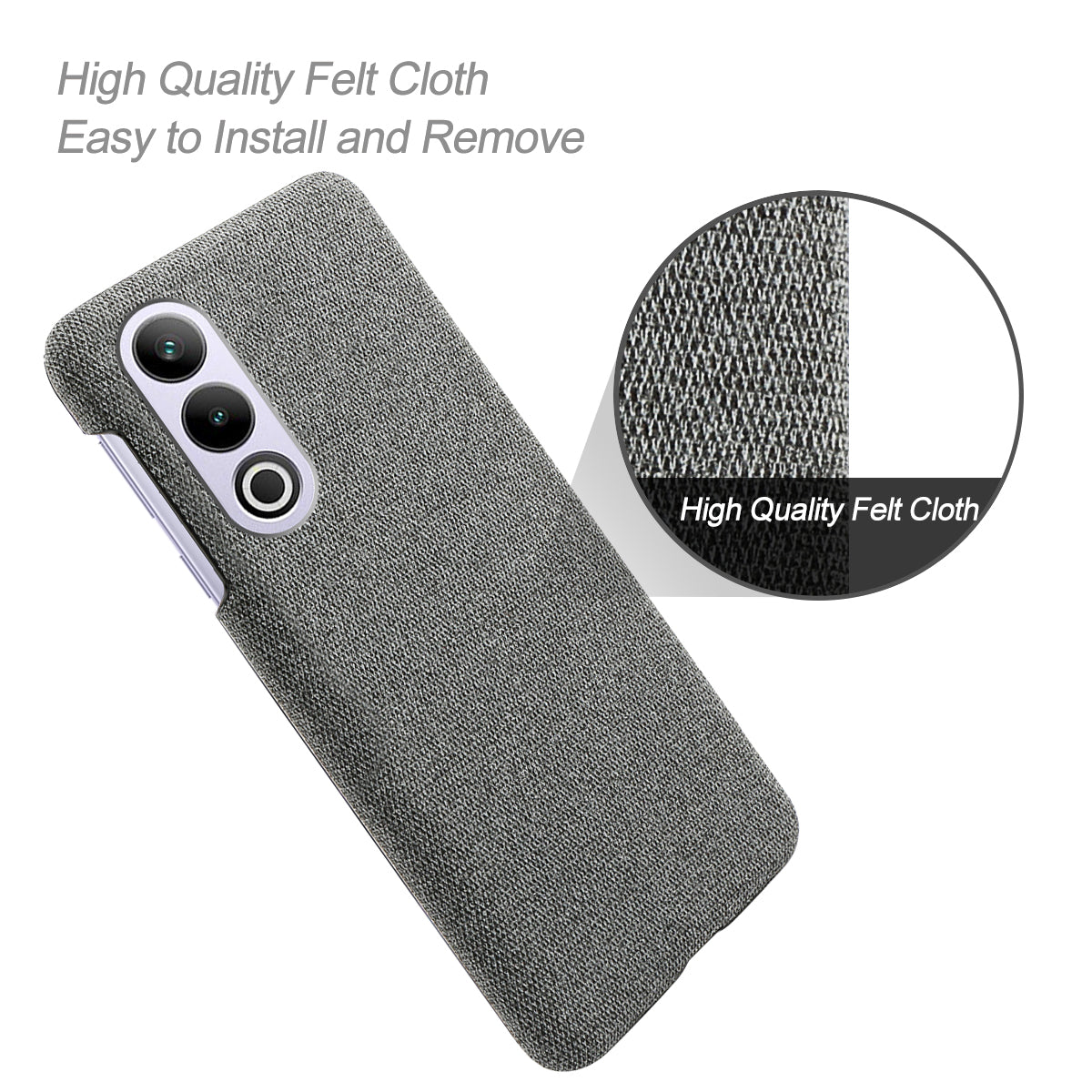 For OnePlus Ace 3V 5G Case Anti-Scratch Cloth+PC Phone Cover