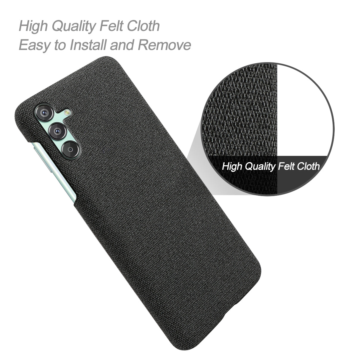 For Samsung Galaxy F15 5G / M15 5G Case Cloth+PC Anti-scratch Phone Cover