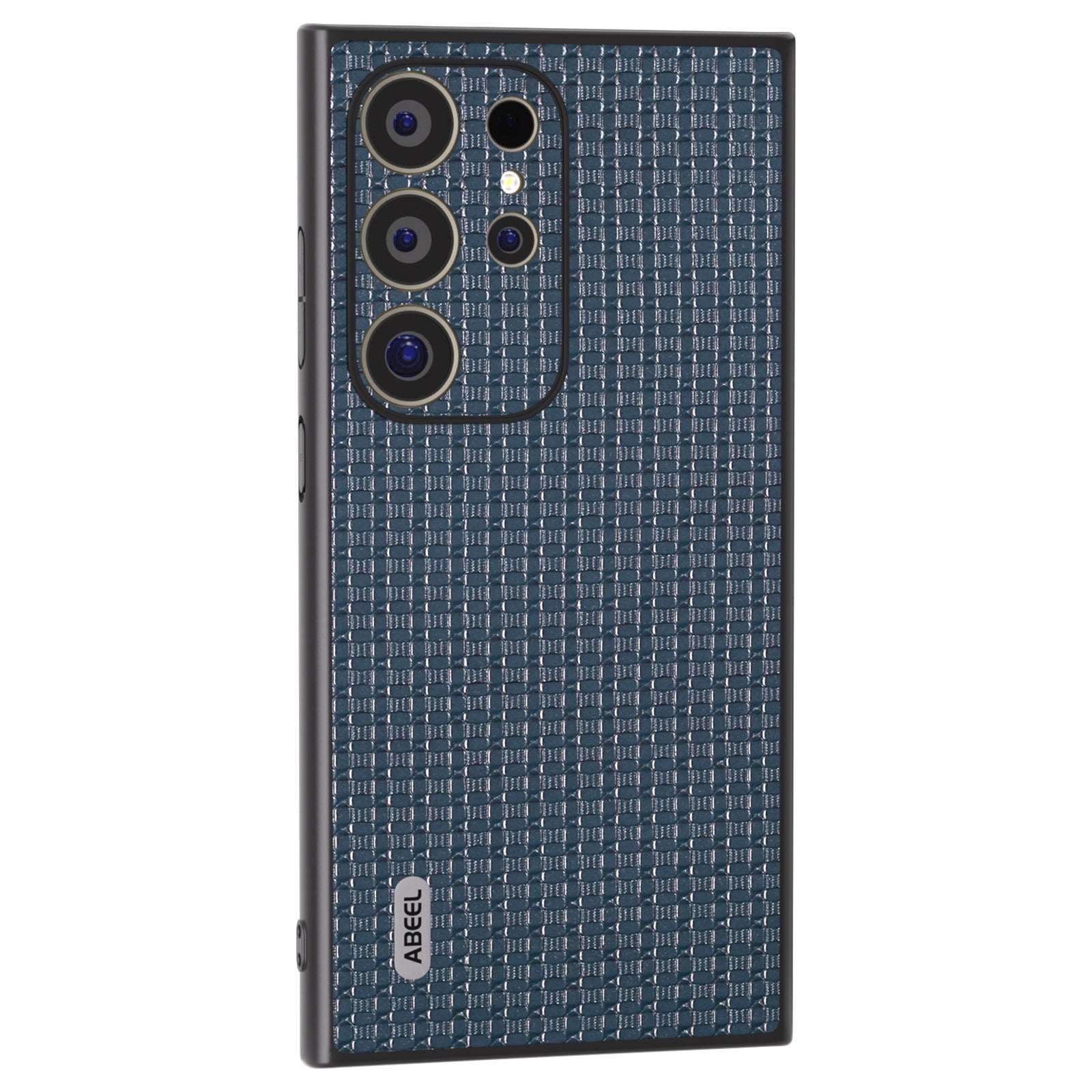 ABEEL For Samsung Galaxy S24 Ultra Case Genuine Cow Leather+PC+TPU Phone Shell Cover