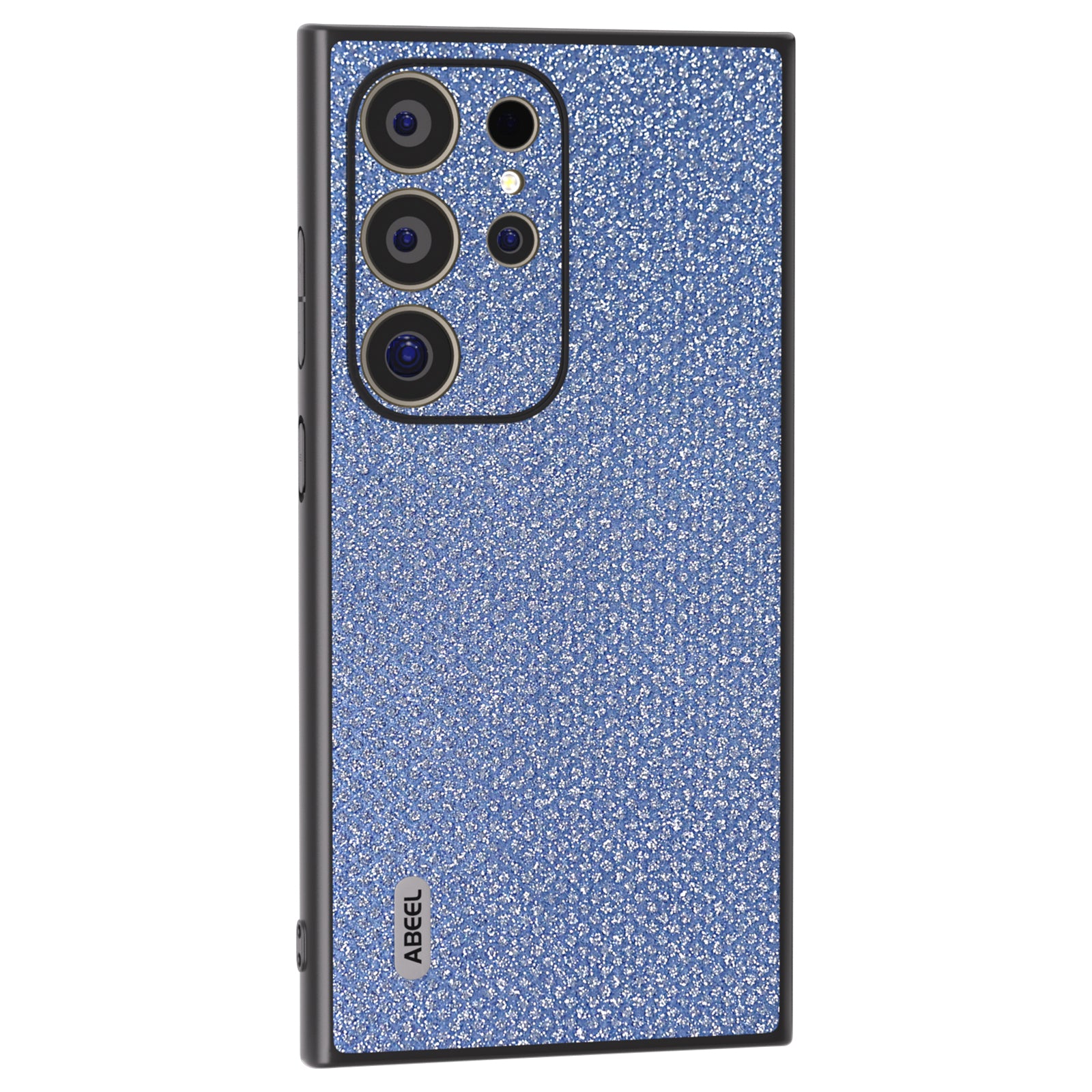 ABEEL For Samsung Galaxy S24 Ultra Case PU Leather+PC Back TPU Frame Phone Cover Rhinestone Texture