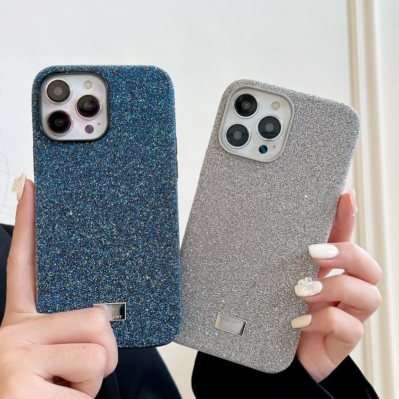 VESCENT For iPhone 13 Pro Max PC+TPU Case Hot Press Molding Glitter Powder Anti-drop Phone Cover