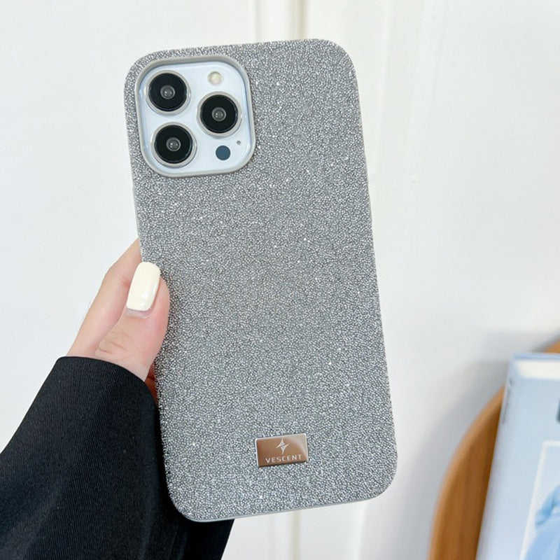 VESCENT For iPhone 13 Pro Max PC+TPU Case Hot Press Molding Glitter Powder Anti-drop Phone Cover