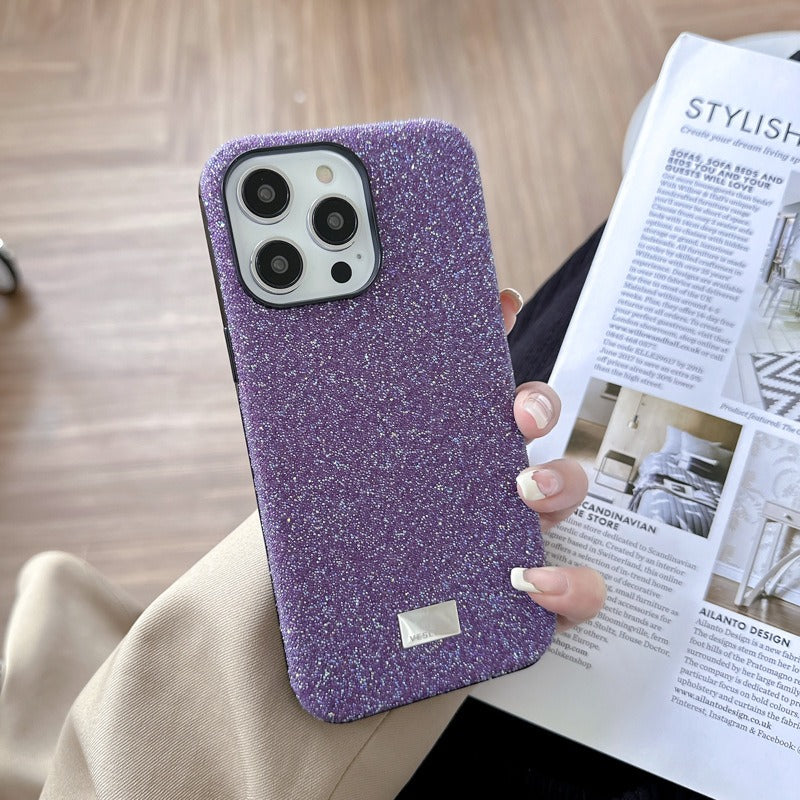 VESCENT For iPhone 13 Pro 6.1 inch Case Glitter TPU+PC Anti-drop Smartphone Back Cover