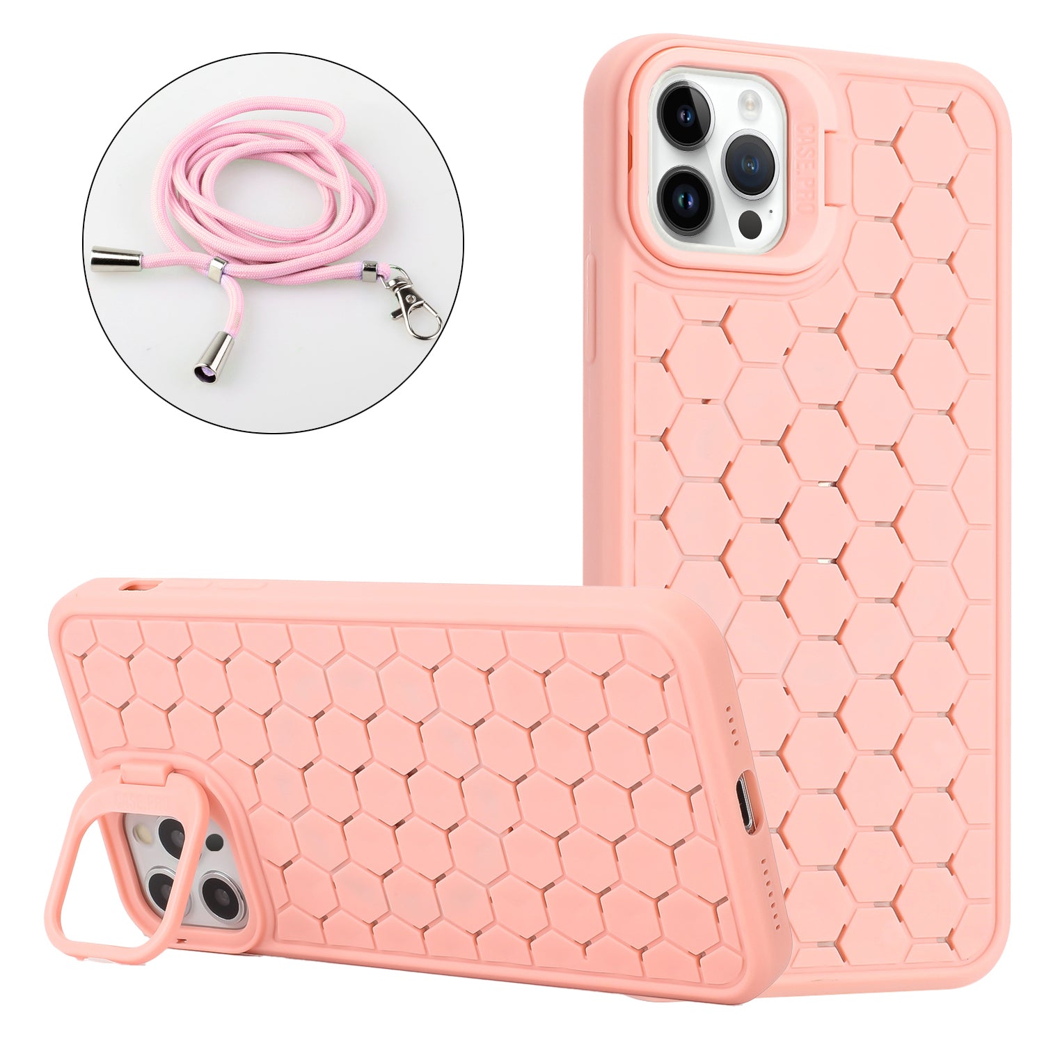 For iPhone 12 6.1 inch / 12 Pro 6.1 inch Cell Phone Case Soft TPU Heat Dissipation Kickstand Cover