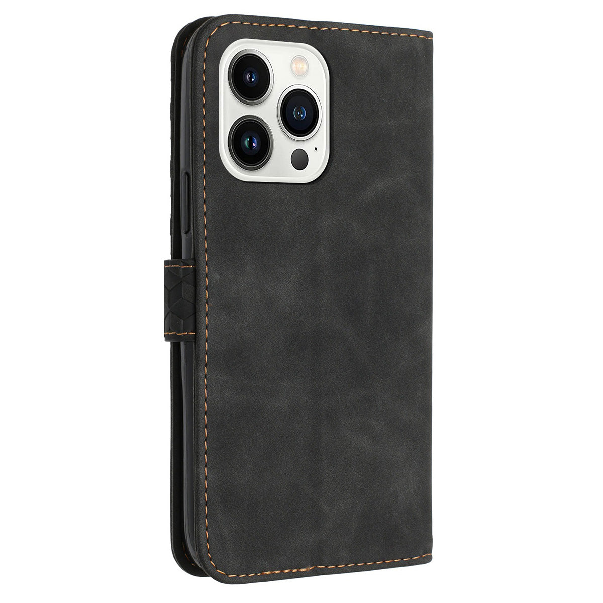 For iPhone 12 Pro Max PU Leather Cover 7-Shape Imprinted Pattern Phone Case Wallet