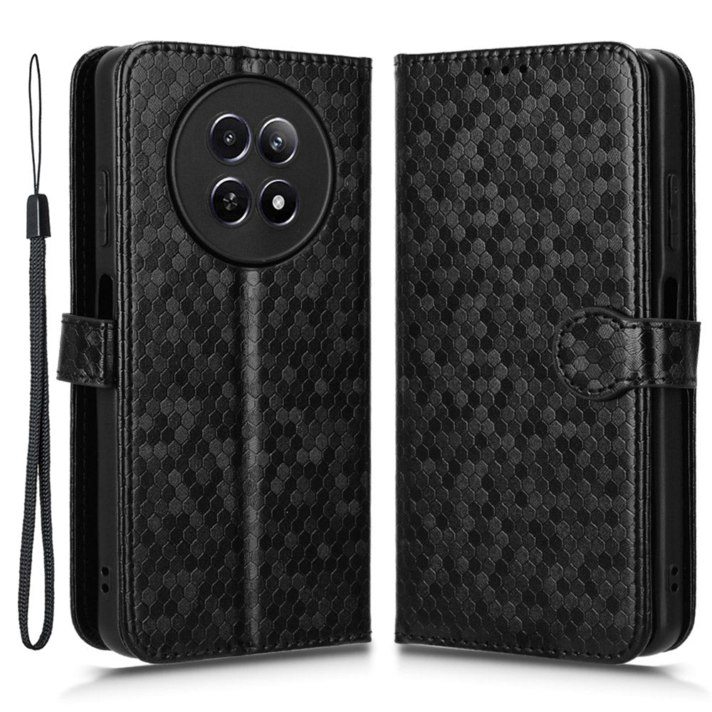 For Realme 12 Case Dots Pattern PU Leather Wallet Phone Cover