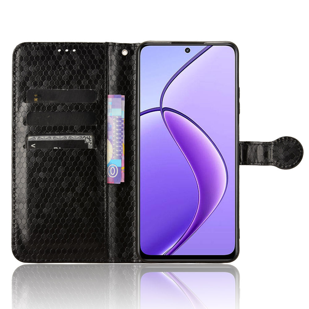 For Realme 12 Case Dots Pattern PU Leather Wallet Phone Cover