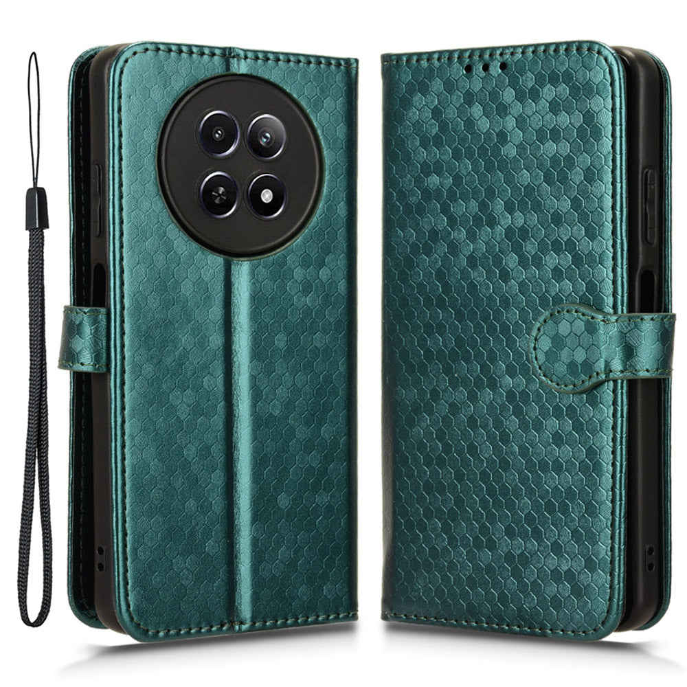 For Realme 12 Case Dots Pattern PU Leather Wallet Phone Cover