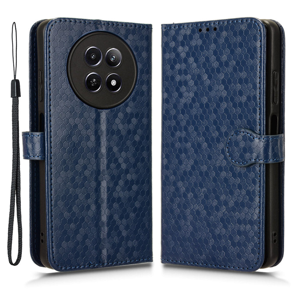 For Realme 12 Case Dots Pattern PU Leather Wallet Phone Cover