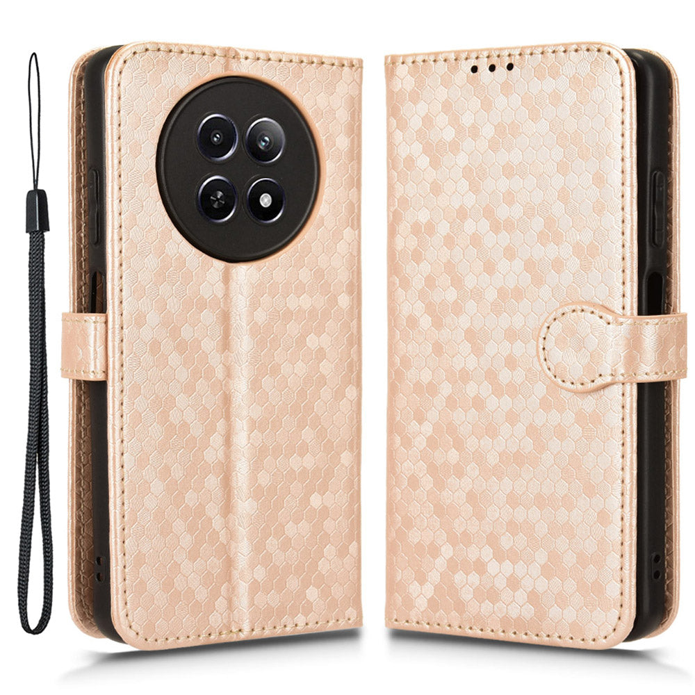 For Realme 12 Case Dots Pattern PU Leather Wallet Phone Cover