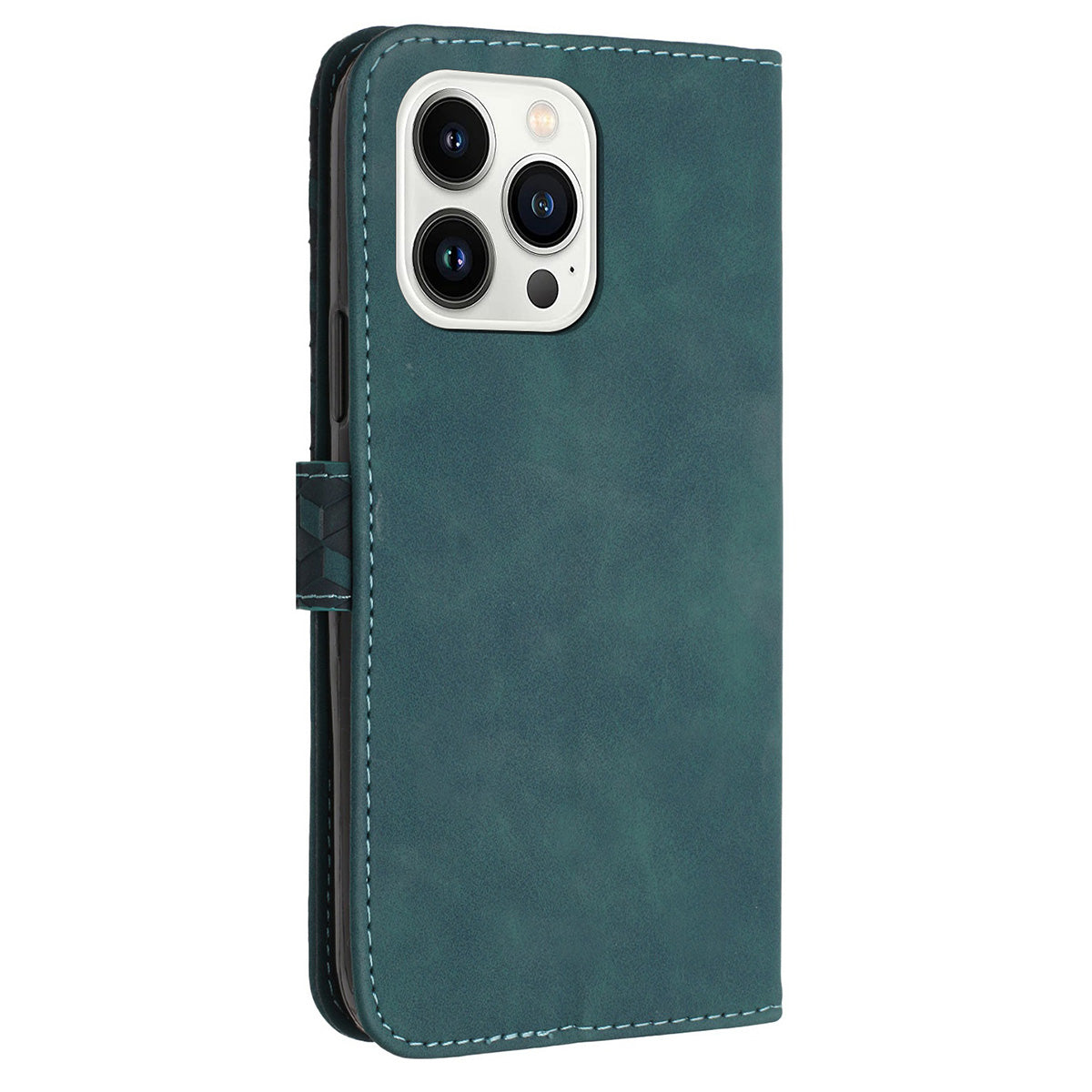 For iPhone 14 Pro Case PU+TPU Phone Back Cover 7-Shape Imprinted Pattern Wallet