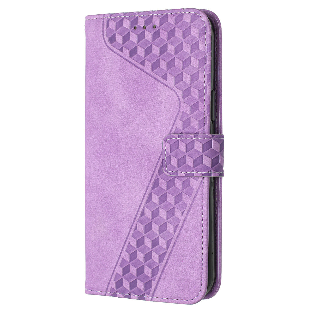 For iPhone 13 Pro PU Leather Phone Case Wallet Anti-Scratch Cover with 7-Shape Imprinted Pattern