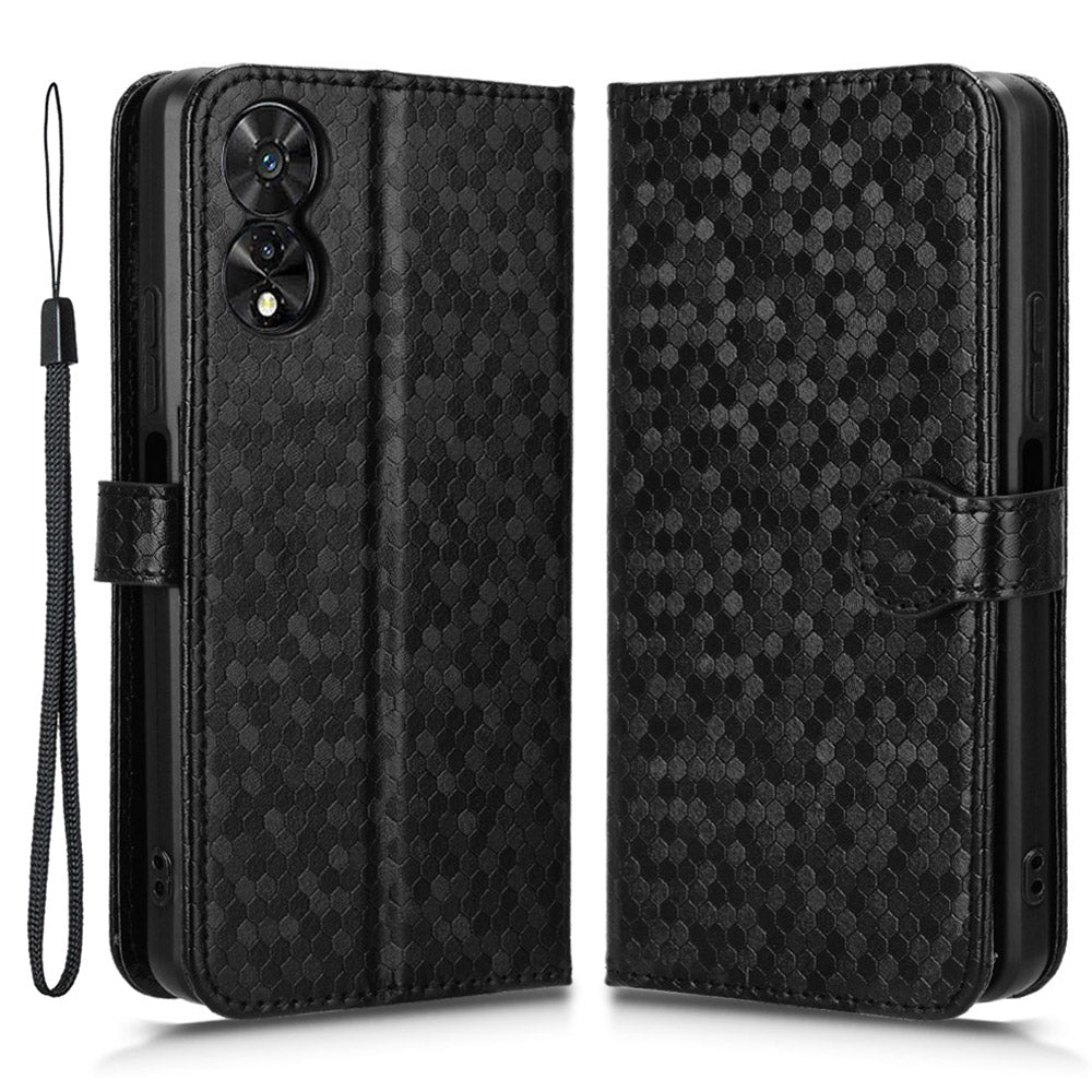 For TCL 50 SE Shockproof Case Dots Pattern PU Leather Wallet Phone Cover