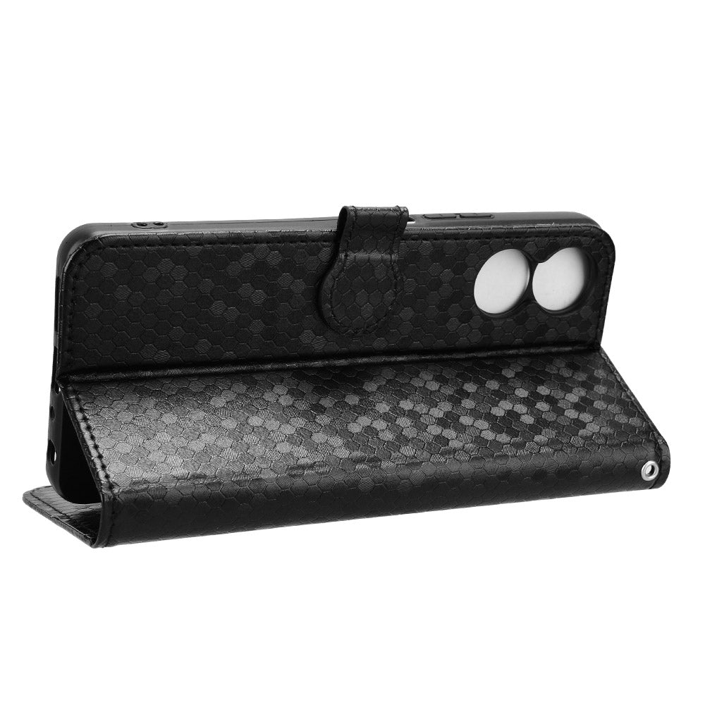 For TCL 50 SE Shockproof Case Dots Pattern PU Leather Wallet Phone Cover
