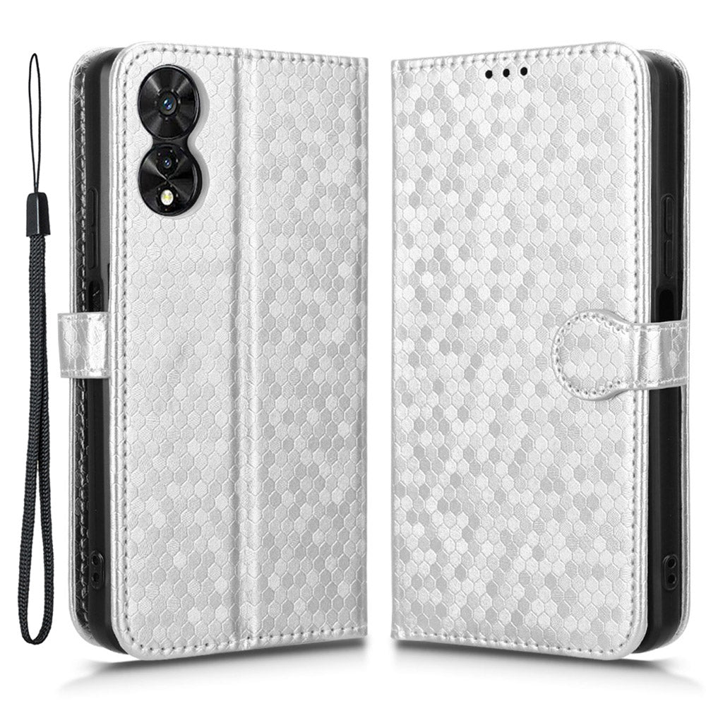 For TCL 50 SE Shockproof Case Dots Pattern PU Leather Wallet Phone Cover