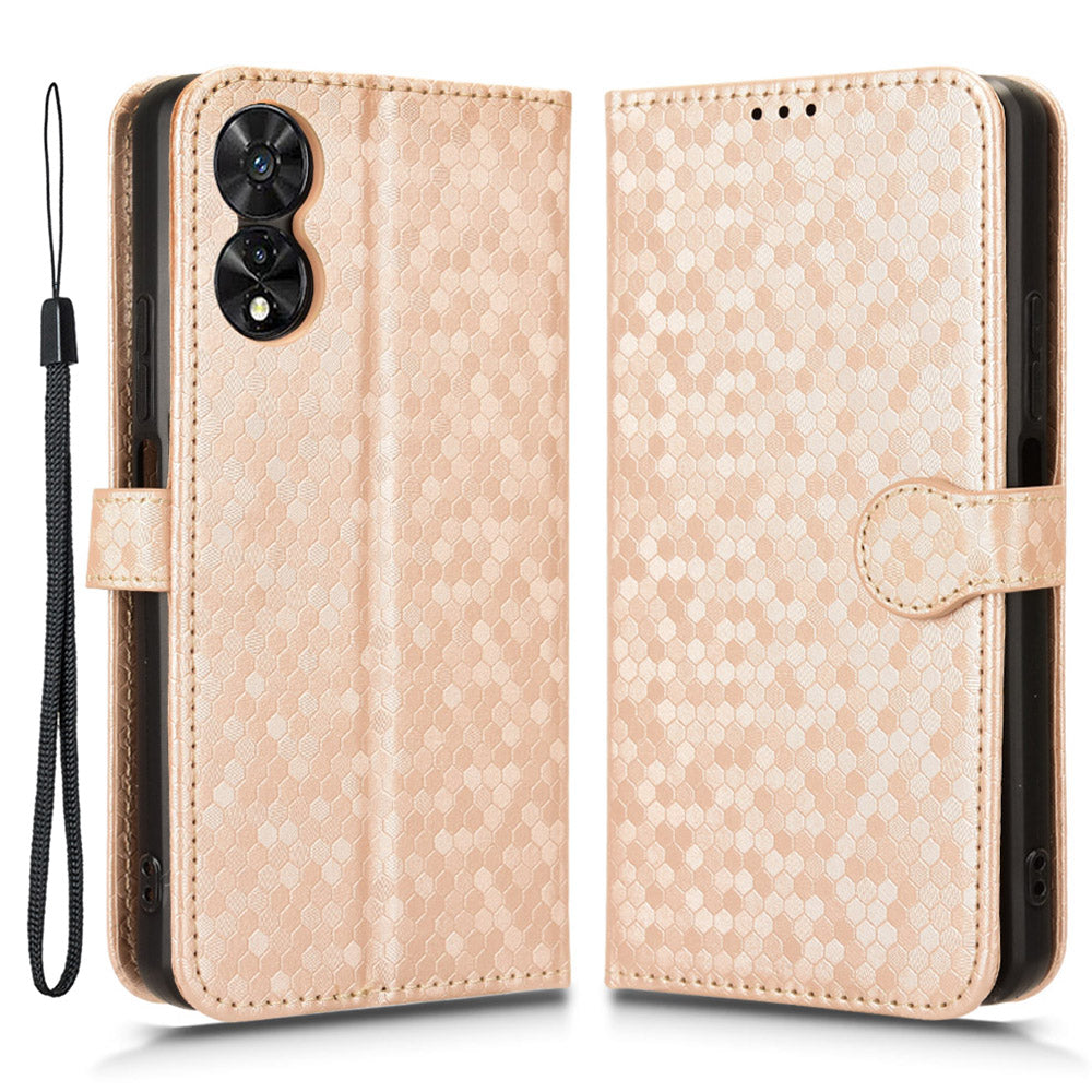 For TCL 50 SE Shockproof Case Dots Pattern PU Leather Wallet Phone Cover